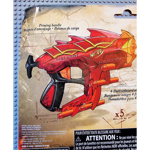 Nerf DragonPower Fireshot‎ Dart Blaster Dungeons and Dragons 5 Nerf Darts NEW - Picture 6 of 8